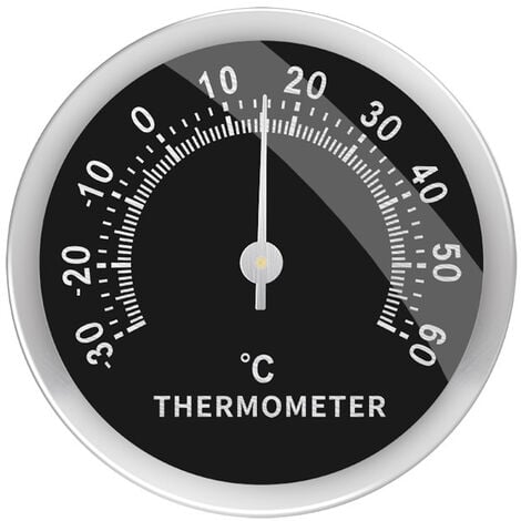 Mini thermomètre de voiture 58 mm - Affichage mécanique analogique de la  température avec autocollant thermomètre de voiture maison mini thermomètre  de voiture MNS