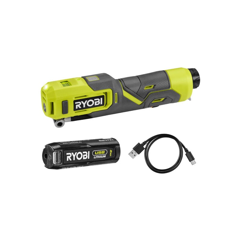 Ryobi USB Lithium High Pressure Inflator Kit (1 x 2.0Ah) 4V RI4-120G