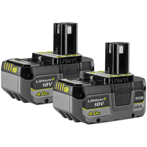 Ryobi ONE+ 4.0Ah Lithium+ Compact Battery Twin Pack 18V RB1840X RB18L40/2