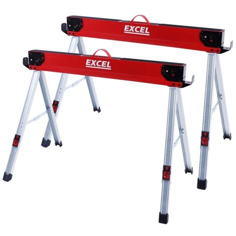 Excel Steel Sawhorse Heavy Duty Twin Pack 1000kg Capacit