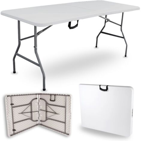 TERRE JARDIN - TERRE JARDIN Mesa de jardín, plegable, para 8 personas 180x74 Mesa Buffet Mesa de camping