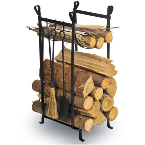 Soporte de chimenea para leña 86x41x44 cm