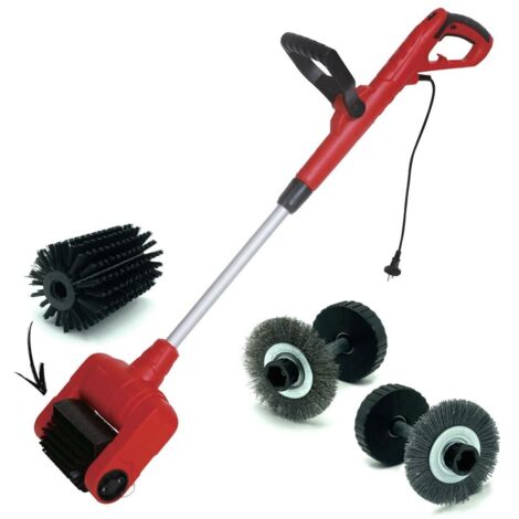 TERRE JARDIN - Limpiador eléctrico para terraza y suelo / Cepillo rotativo Maxibrush