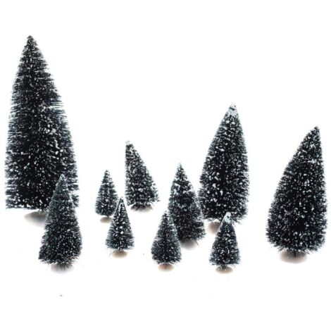 Lote de 10 accesorios de pueblo abeto verde - Feeric lights & christmas