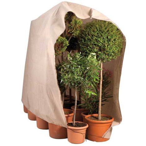 TERRE JARDIN - Funda invernal amplia para planta Beige 120 x 180