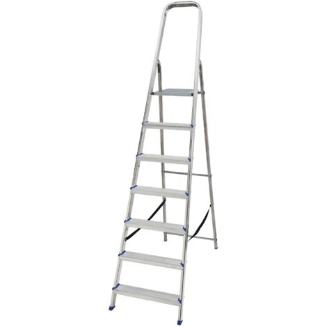 EURO VANADIUM - Escalera de aluminio de 7 peldaños