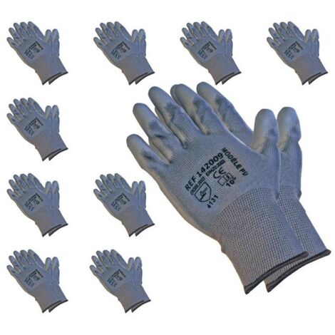 Guantes profesionales multiusos - Vendido por 10 pares Gris 11