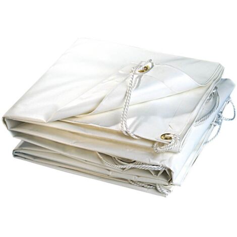 TERRE JARDIN - Lona PVC premium blanca 300 g/m2 Blanco 3 x 5