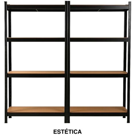 Estantería de garaje metálica robusta 160x160 cm: alta resistencia, modular, fácil de montar