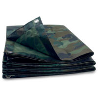 TERRE JARDIN - Lona de camuflaje militar 130 g/m2 Ejército 5 x 3.6