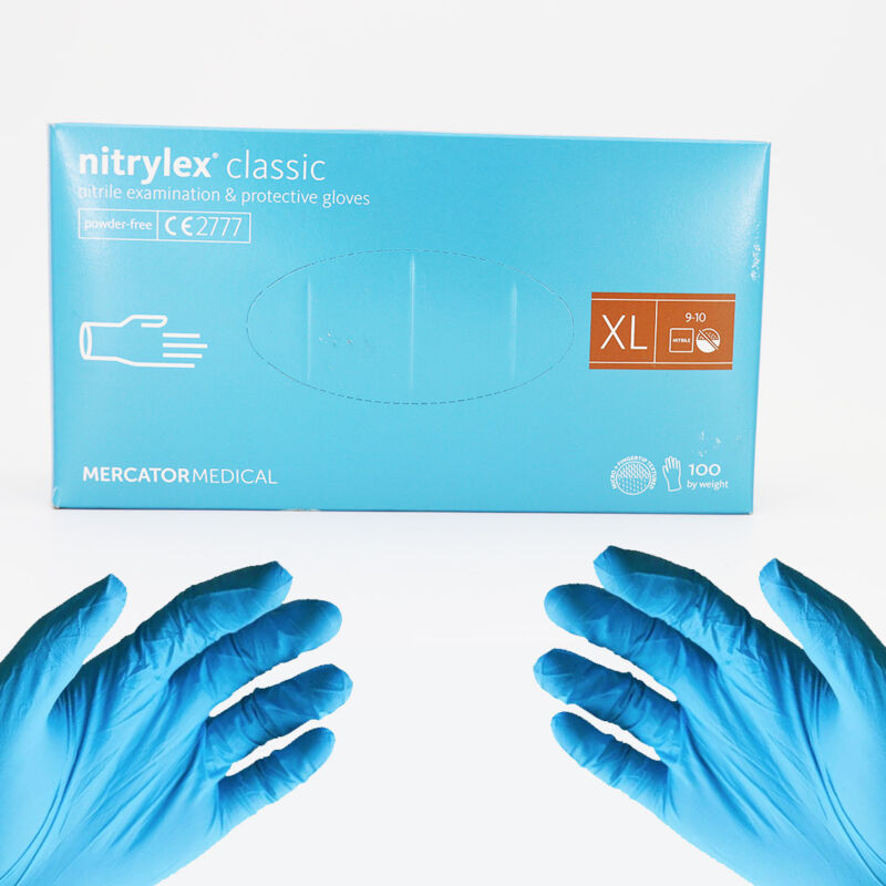 Boite de 100 Gants en Nitrile - Taille XL - Non poudrés à usage unique