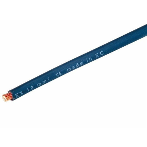 Câble unipolaire poste à souder 1 x 16 mm² 150 Amp ø 9,2 mm (Les 2 mètres)