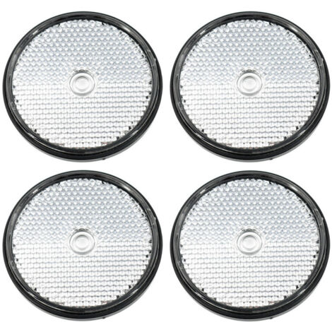 Catadioptre ø 60 blanc avec trou (Lot de 4 )