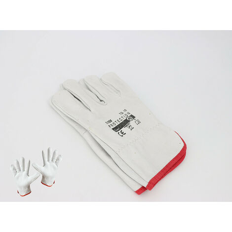 Gants en cuir fleur taille XL / 10 (1/4)