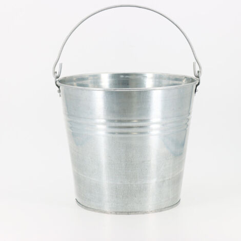 Lem Select – Seau 12L en acier galvanisé – Résistant aux intempéries – Poignée ergonomique pour transport – Transport terre, eau, mortier - SEAU 12 L