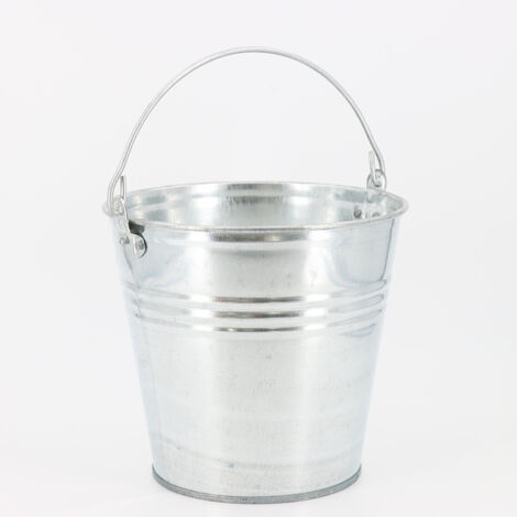 Lem Select – Seau 7L en acier galvanisé – Résistant aux intempéries – Poignée ergonomique pour transport facile – Pour terre, eau, mortier - SEAU 7 L