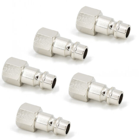 Lot de 5 Raccords rapides air comprimé femelles 1/4" (1/4)