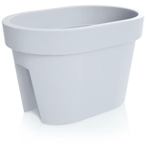 Lem Select – Jardinière de balcon Lofly Railing blanche – Polypropylène – Longueur 266mm – Hauteur 250mm – Largeur 396mm – Volume 12,3L