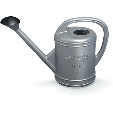 Arrosoir classique en plastique gris effet "métal" 10L