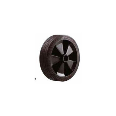 Lem Select – Roue caoutchouc increvable 150 mm – Charge maximale 80 kg – Moyeu nylon – Pour chariots et matériel d'atelier