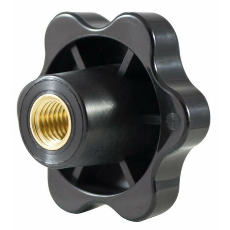 Lem Select – Molette en bakélite Ø 50 mm femelle M8 – Lot de 2 – Résistance mécanique élevée – Compatible tondeuses et petits tracteurs