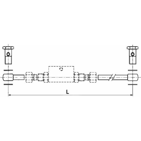 Clapet de blocage double L 255 MM pour barre de poussée