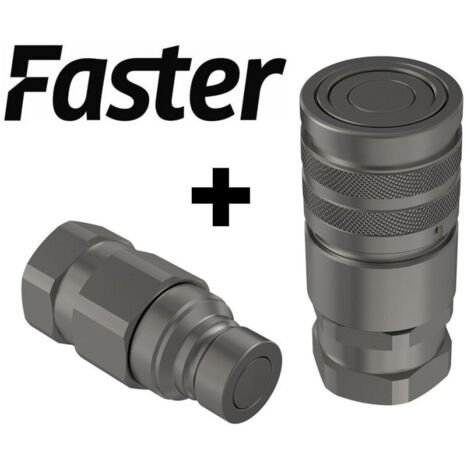 Coupleur rapide face plate 3/8" FASTER Mâle + Femelle