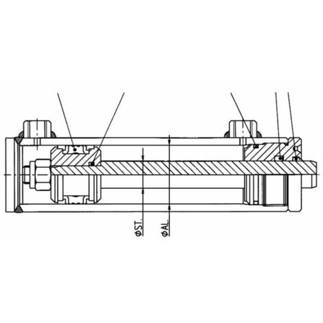 Kit De Joints Pour Vérin Hydraulique - Alésage 50 Mm, Tige 25 Mm, Compatibilité Tige 30 Mm, Joints NBR