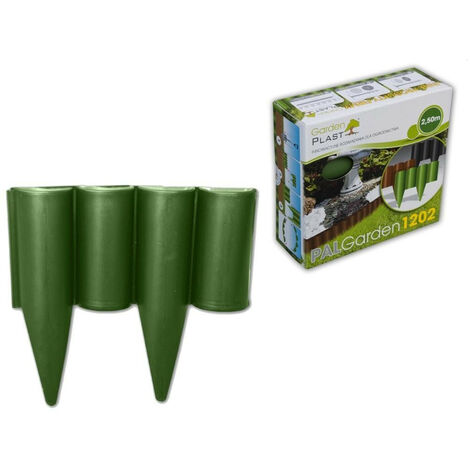 Bordure de jardin verte PALGARDEN longueur 2.5 m hauteur 22.5 cm (1/3)