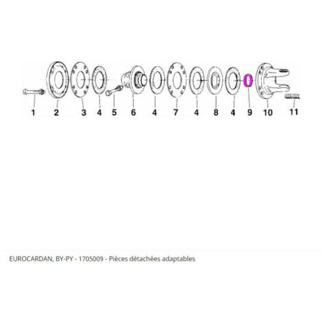 Douille pilote adaptable Eurocardan BY-PY 1705009