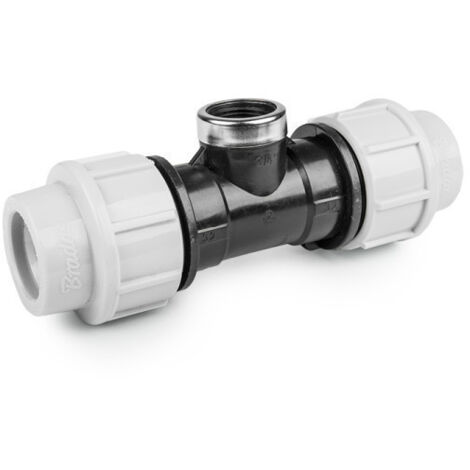 Raccord à compression Té fileté Femelle 90 ° PE 32mm / GW 1" (1/2)