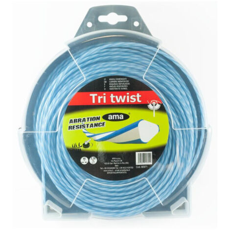 Fil de débroussailleuse - Fil nylon de coupe - Monofil section triangulaire ø 3.3mm x 52 mètres "Tri Twist" (1/3)