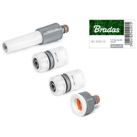 Kit raccordement tuyau d'arrosage 12.5 mm (kit de 4 éléments)