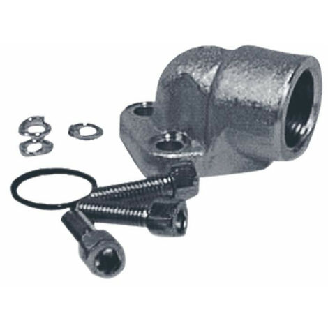 Flasques coudée 3/8" entraxe 30 mm pour pompe (1/2)