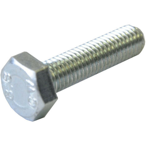 Vis à métaux 6 x 30 mm tête hexagonale zingué (boîte de 100)