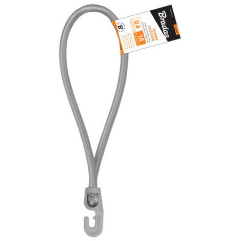 Tendeurs boucle élastique gris 25 cm ø 4mm avec 1 crochet PVC (lot de 25 pièces) (1/2)