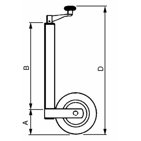 Roue jockey légère roue fixe ø 48mm