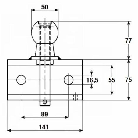 Boule d'attelage ø 50 mm à visser 3500 Kg - ama - AM11776