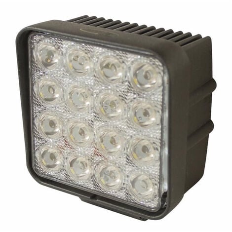 PHARE DE TRAVAIL CARRE 9 LED - 12/24v - 1800 Lm 13.5 W -ADR ( Dimensions :  100 x