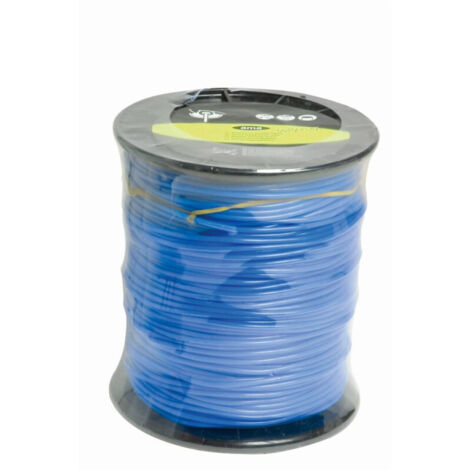 Fil de débroussailleuse - Fil nylon de coupe - Monofil section carré ø 3mm x 144 mètres - Bobine - "Duraflex" (1/2)