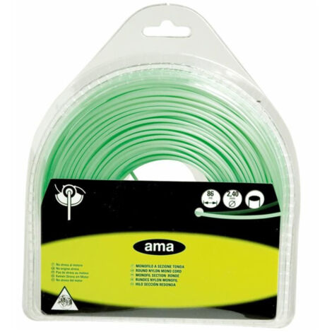 Fil de débroussailleuse - Fil nylon de coupe - Monofil section ronde ø 2.7mm x 70mètres "Evergreen"