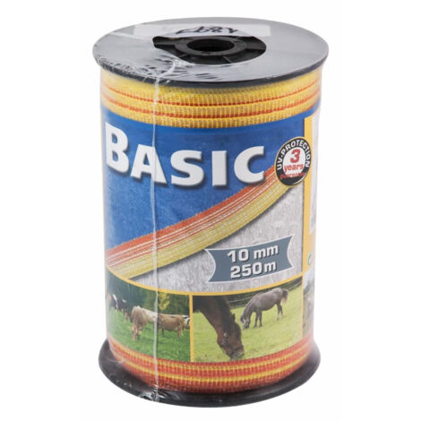 Ruban de clôture en fibre acier "Basic" 10 mm - 250 m