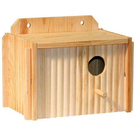 Nichoir pour oiseaux avec nid et perchoir intégré (1/3)