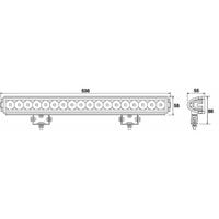 Rampe d'éclairage 18 LED 536X58MM 12-28V 54W 4050LM