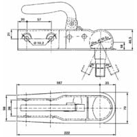 Tête d'attelage pour boule ø 50 - timon 50x50 - ama - AM11774