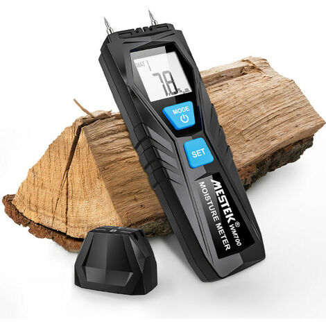 Mini humidimètre portatif numérique LCD détecteur d'humidité du bois testeur  d'humidité pour bois, bois, cloisons sèches, plâtre, brique, mortier, béton  avec sonde à 2 broches 0 % ～ 80 %