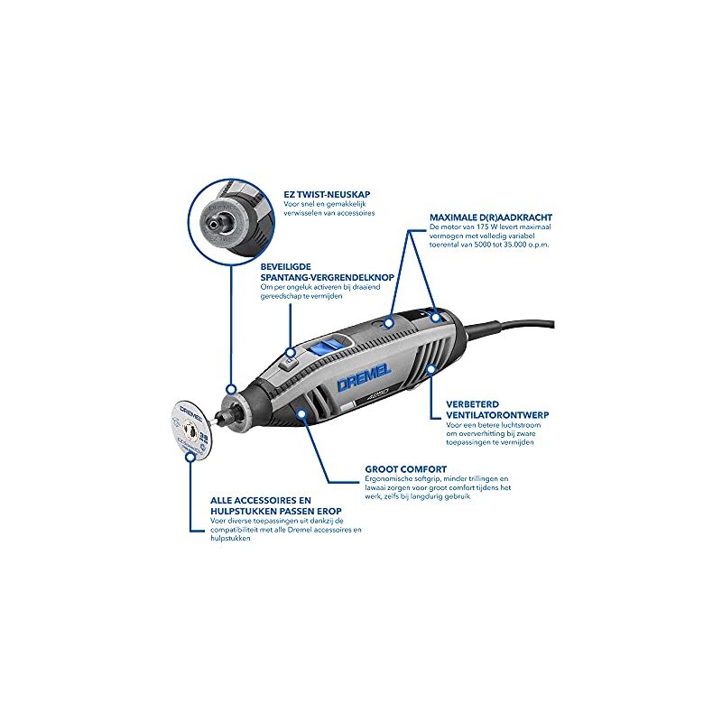 Dremel 4250 Multiutensile 175W - Kit Con 35 Accessori Per Lavori Fai Da Te