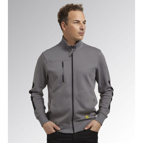 Felpa da lavoro Diadora Sweatshirt Zip Litework - M - Grigio