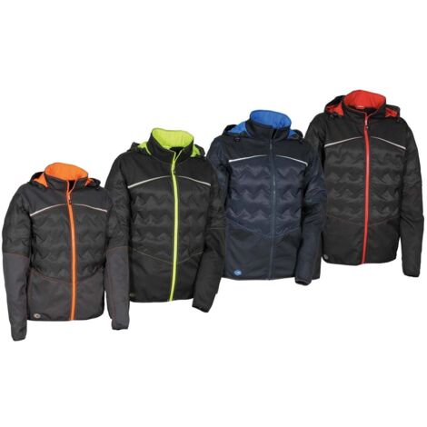 Piumino giacca da lavoro Cofra Poligus in Softshell - XL - Nero/Verde (1/5)