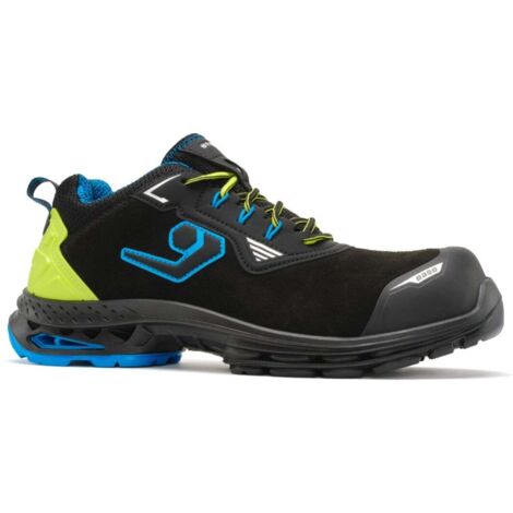 Reis Scarpe Antinfortunistiche YES Taglia 46 | Pelle Puntale In Acciaio 200J, Nero/Rosso